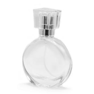 Oválna fľaša na parfum, Strieborný sprej a krištáľový uzáver, 30 ml / 50 ml