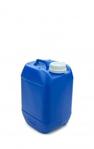 Plastová nádoba modrá 5 litrová UN stohovateľná so skrutkovacím uzáverom DIN 51 biela