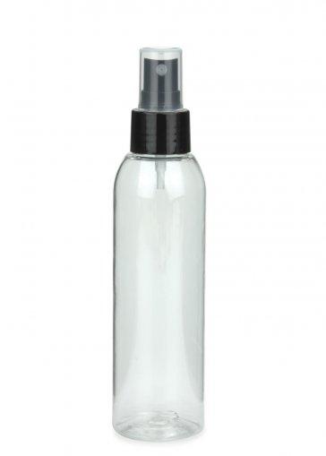 R-PET fľaša AIDA 150 ml číra s rozprašovačom Fine mist 24/410, dĺžka tuby 144 mm