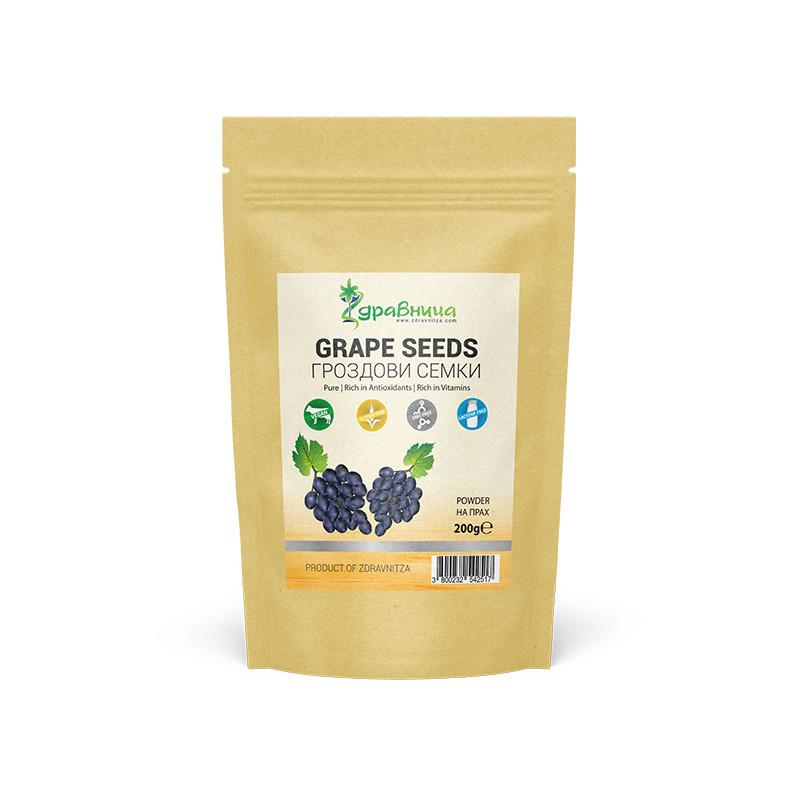 Prášok z hroznových semienok, čistý, 200 g 2