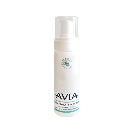 Čistiaca pena na tvár so zeleným ílom pre mastnú pleť, Avia, 150 ml
