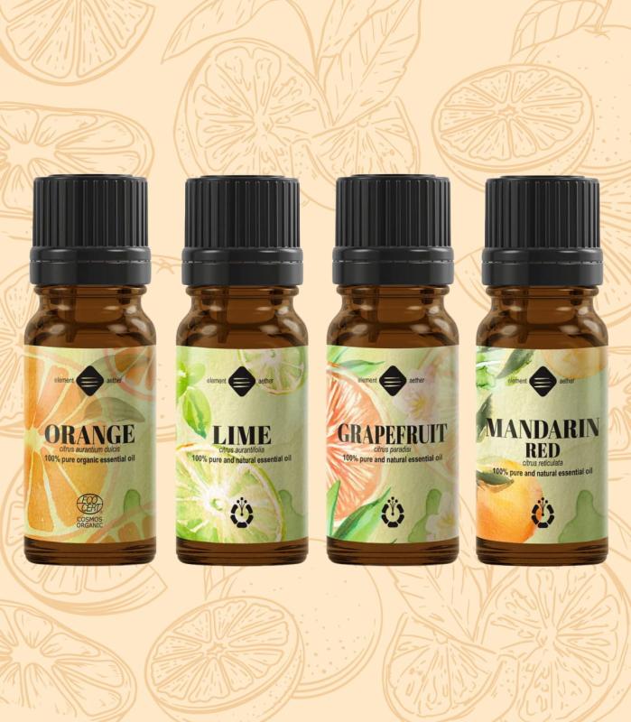 4 citrusové esenciálne oleje