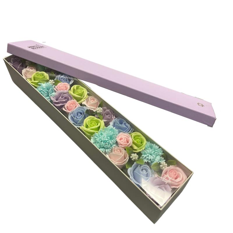 Sviatočné Boxy z Mydlových Kvetov - Extra Dlhý Box - viac farieb