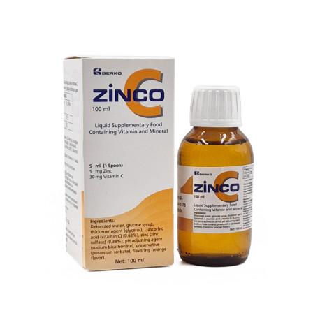 Zinco-C, sirup s vitamínom C a zinkom, Berko, 100 ml