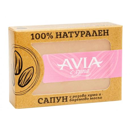 Prírodné mydlo s ružovým ílom a mandľovým olejom, Avia, 110 g