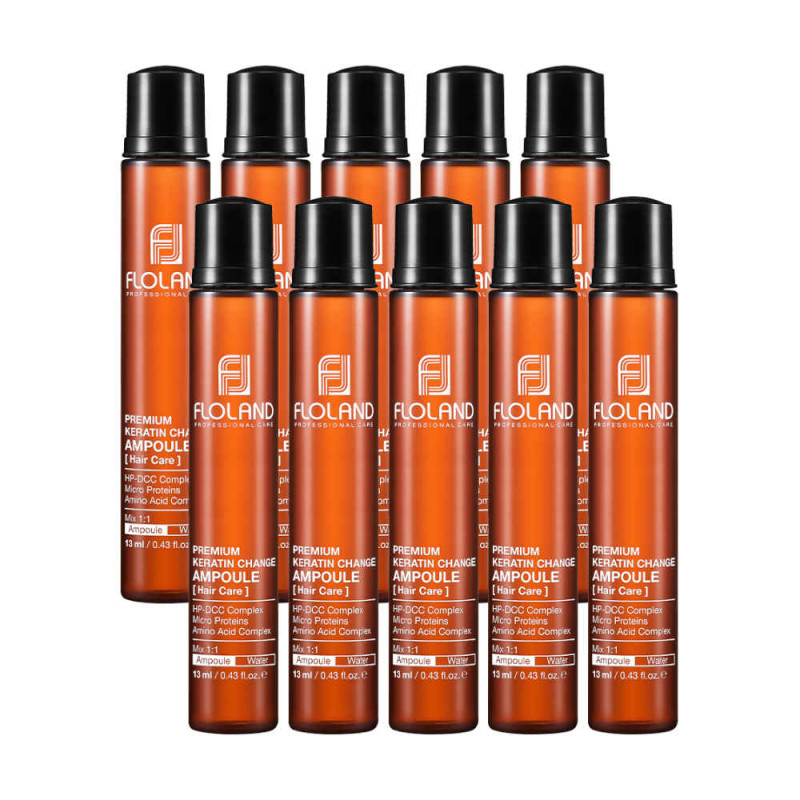 FLOLAND Premium Keratin Change Ampulky, 10 x13 ml 5