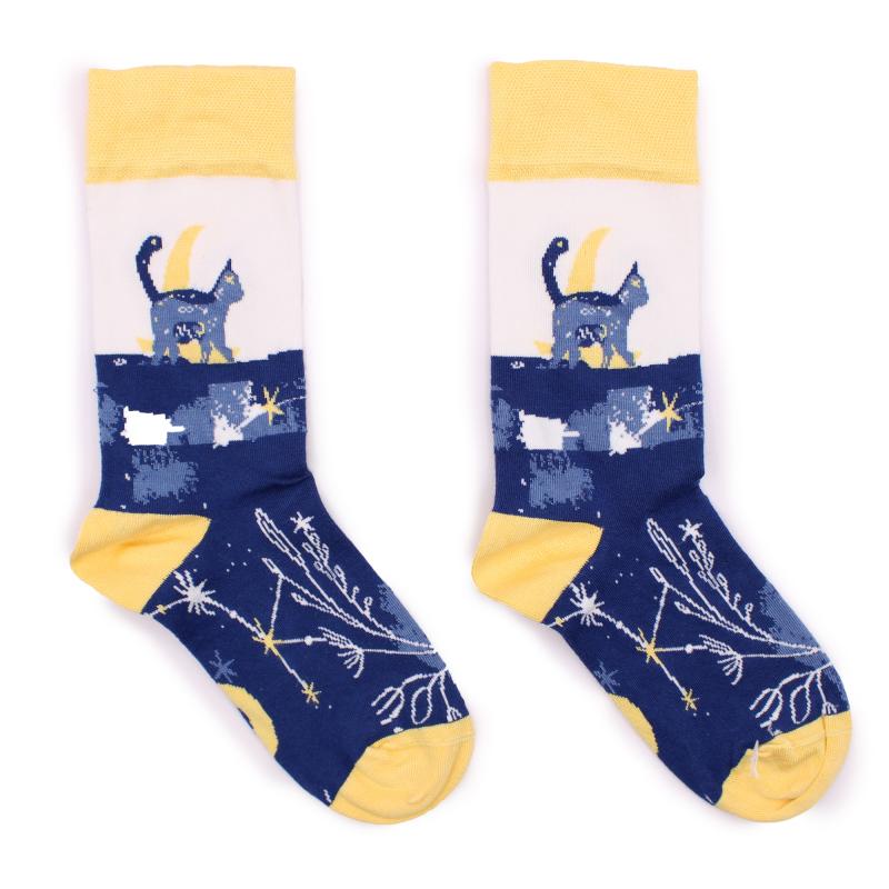 Bambusové ponožky Hop Hare - Polnočná mačka