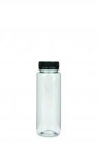 R-PET fľaša na smoothie 200 ml, štíhla, číra 38 mm, so skrutkovacím uzáverom, 3-št
