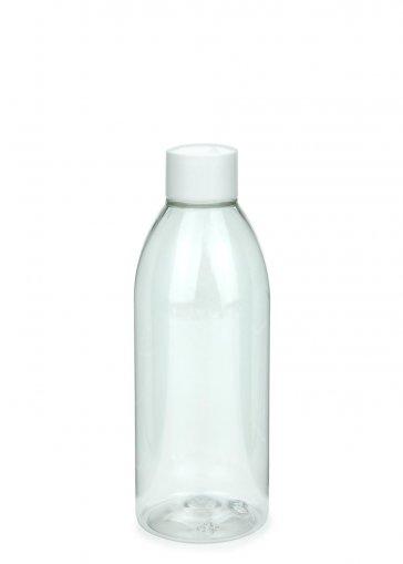 Recyklačná PET fľaša RIGOLETTO 250 ml číra so skrutkovacím uzáverom 24/410