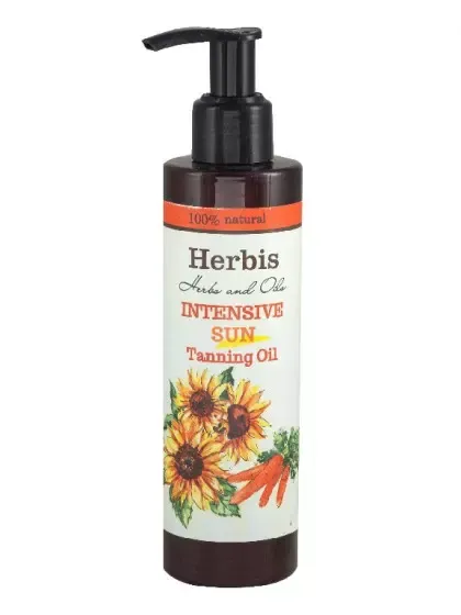 Intenzívny opaľovací olej s Beta karoténom, Herbis, 200 ml