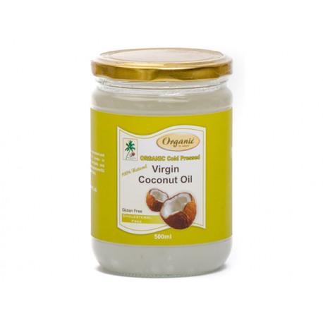 Organický kokosový olej, lisovaný za studena, 500 ml