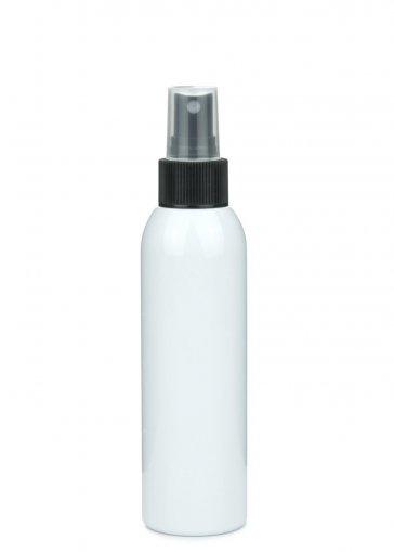 R-PET fľaša AIDA 150 ml biela s rozprašovačom Fine mist 24/410, dĺžka tuby 144 mm