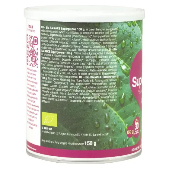 SuperGreens Balance – BIO, Nutrisslim, 150 g