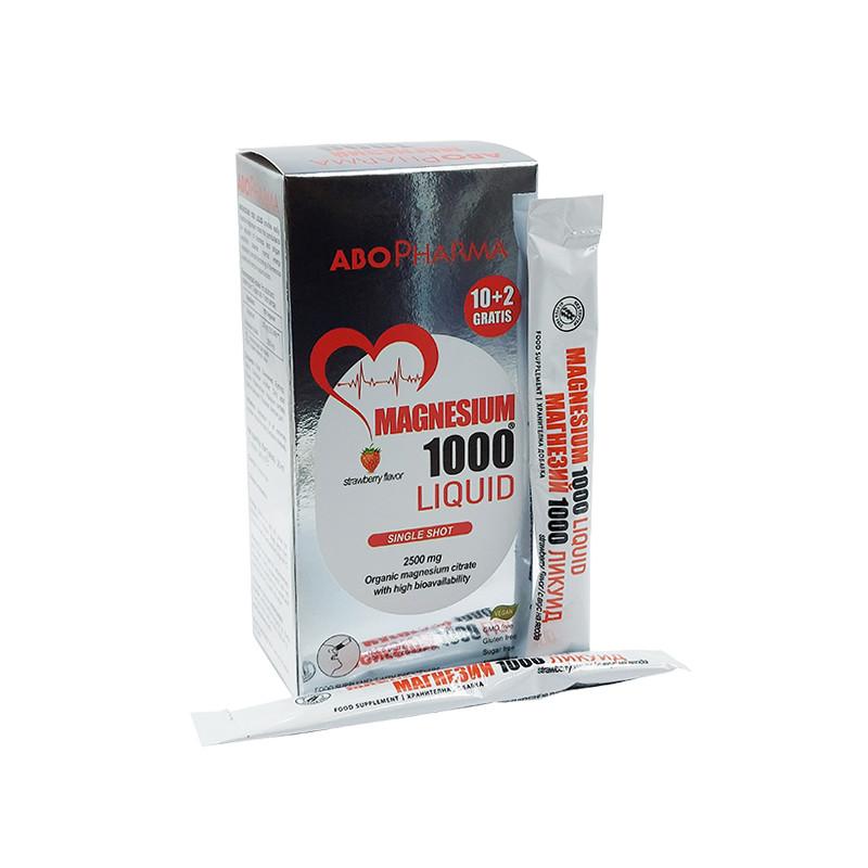 Magnesium 1000 Liquid, Abo Pharma, 12 x 20 ml