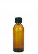 Sklenená fľaša jantárová 200 ml PP28 s PFP skrutkovacím uzáverom 28 ROPP