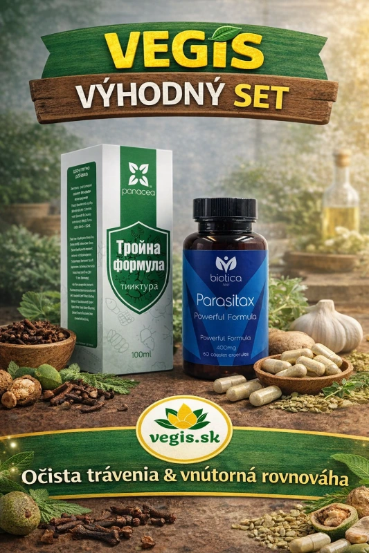 Parasitax kapsuly + Trojitá formula tinktúra Panacea
