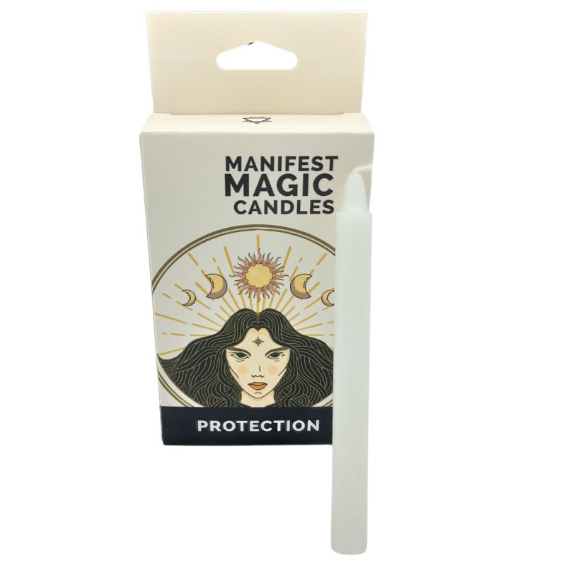 Manifestačné magické Sviečky (balenie po 12 ks) - Ivory / Ochrana