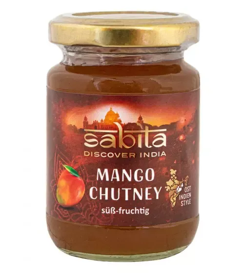 Mangová chutney omáčka, sladká, Sabita, 170 g