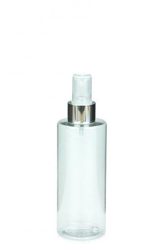 PET kozmetická fľaša Hana 200ml číra s jemným rozprašovačom hmly 24/410 luxury