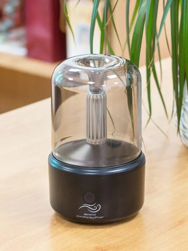 Aroma difuzér sviečkové svetlo – USB, 120 ml, čierna/biela