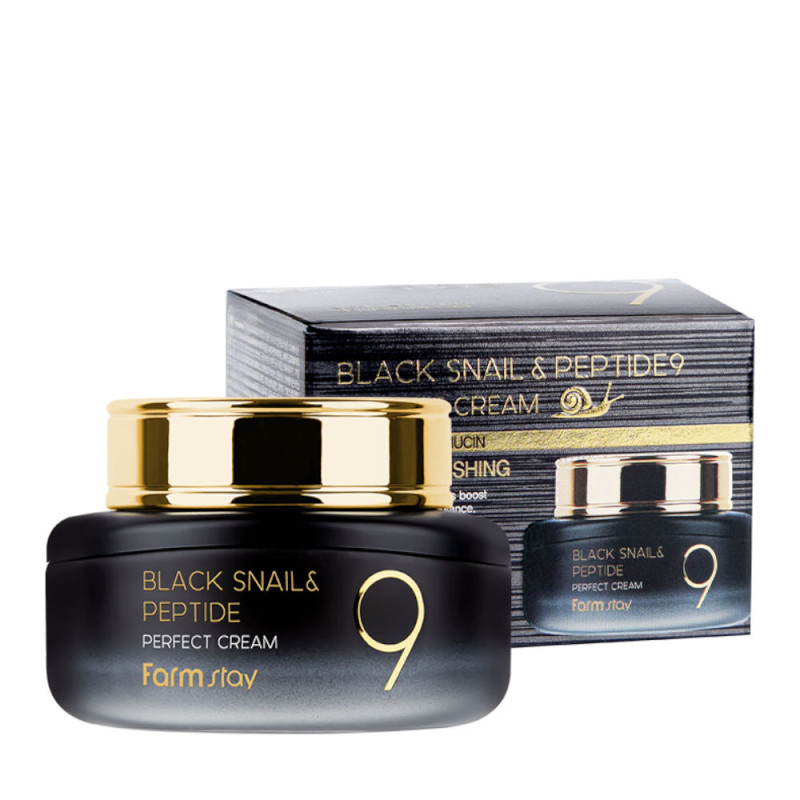 FARMSTAY BLACK SNAIL & PEPTIDE9 SUPER VITALIZUJÚCI krém, 55 ml 2