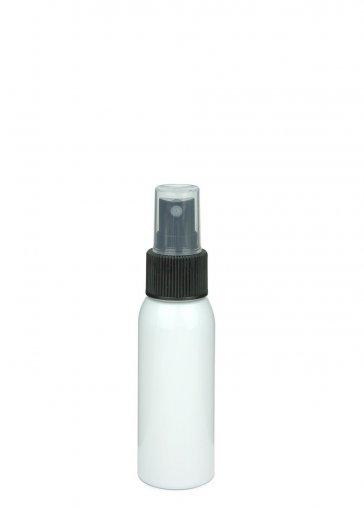 PET fľaša RIGOLETTO 60 ml biela s rozprašovačom jemnej hmly 24/410