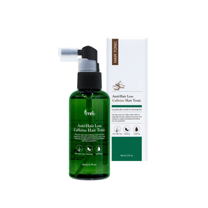 PRRETII Anti-Hair Loss Caffeine Hair Tonic - proti vypadávaniu vlasov s kofeínom, 80 ml