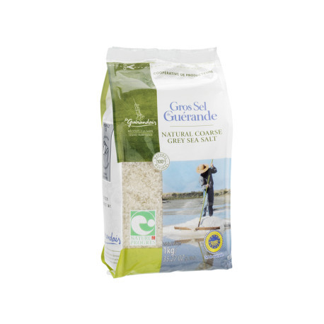 Keltská prírodná hrubá sivá morská soľ, Le Guérandais, 1 kg