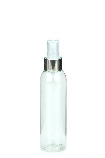 R-PET fľaša AIDA 150 ml LUX s rozprašovačom Fine mist 24/410, dĺžka tuby 144 mm
