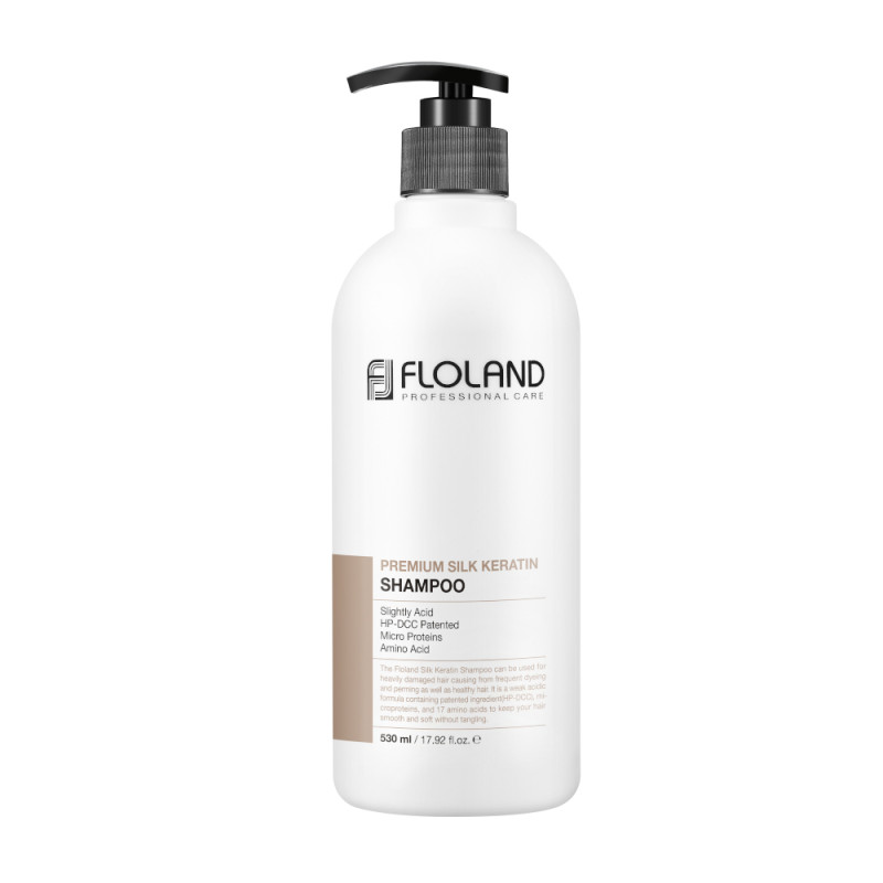 FLOLAND Premium Silk Keratin šampón, 150 / 530 ml 3