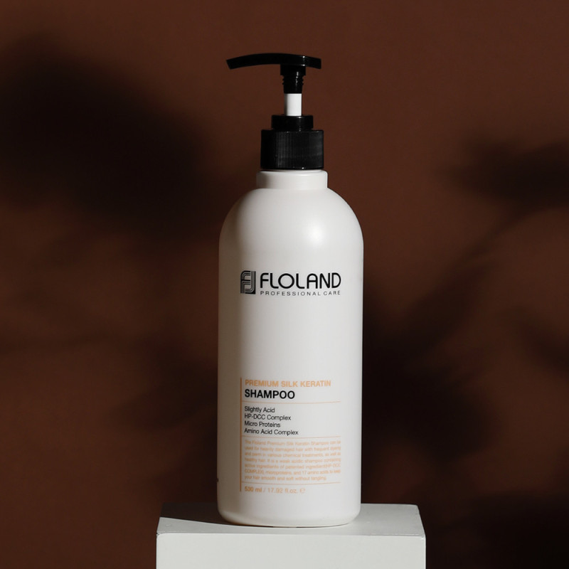 FLOLAND Premium Silk Keratin šampón, 150 / 530 ml 1