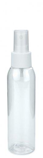 R-PET fľaša AIDA 100 ml číra s rozprašovačom Fine mist 24/410, dĺžka tuby 130 mm