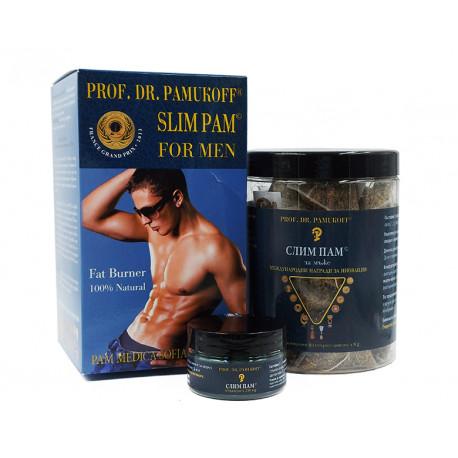 Slim Pam - balíček pre mužov, prof. Dr. Pamukov, bylinkový čaj a kapsule