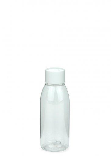 Recyklačná PET fľaša RIGOLETTO 100 ml číra so skrutkovacím uzáverom 24/410