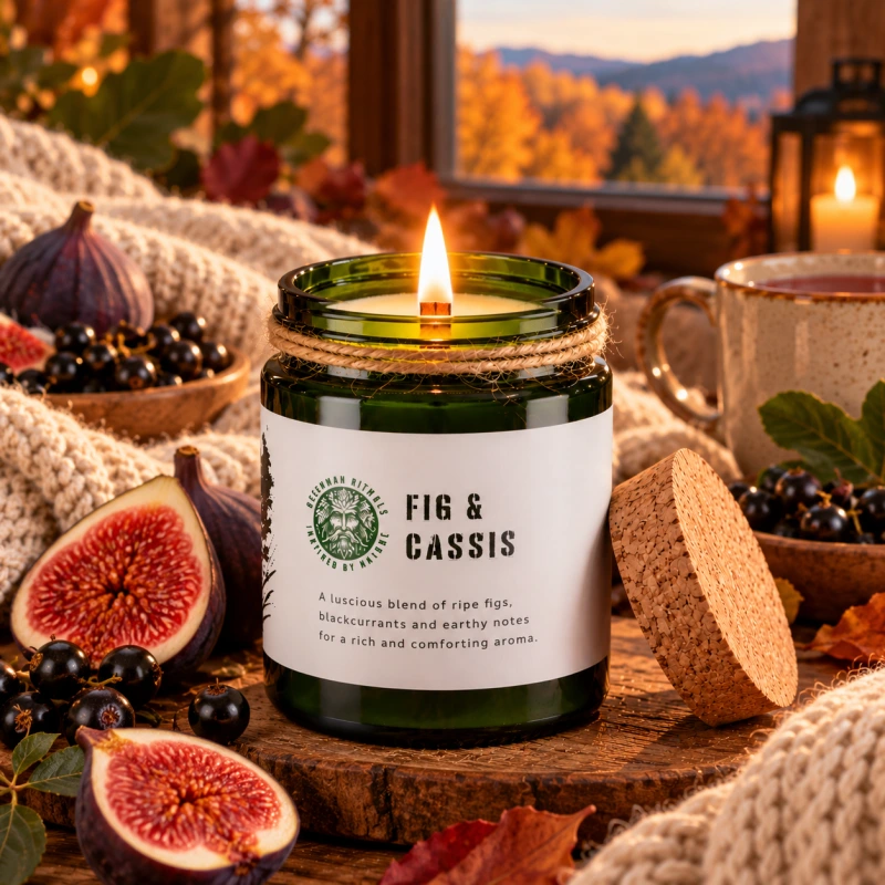 🍇 Sójová sviečka Drvené figy a čierne ríbezle – Fig & Cassis Woodwick 160 g 1