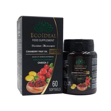 Brusnicový ovocný olej MCT, EcoIdeal, 60 kapsúl