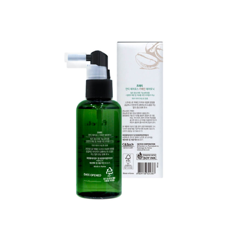 PRRETII Anti-Hair Loss Caffeine Hair Tonic - proti vypadávaniu vlasov s kofeínom, 80 ml 2