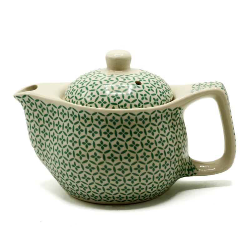 Bylinná čajová súprava - čajník / šálky - Zelená Mozaika