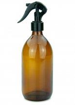 Sklenená fľaša jantárová 500 ml PP28 s mini spúšťacím postrekovačom 28/410