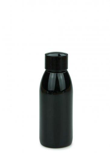 PET fľaša Rafael 100 ml čierna so skrutkovacím uzáverom 24/410