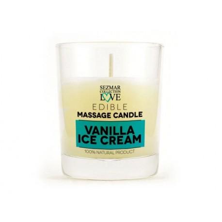 Masážna sviečka - vanilková zmrzlina, na erotickú masáž, Sezmar, 100 ml