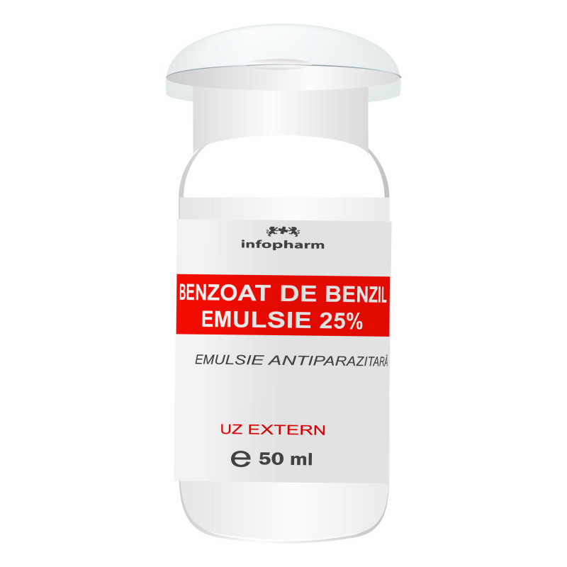 Emulzia na svrab a pedikulózu - Emulzia benzylbenzoátu 25 % (50 ml)