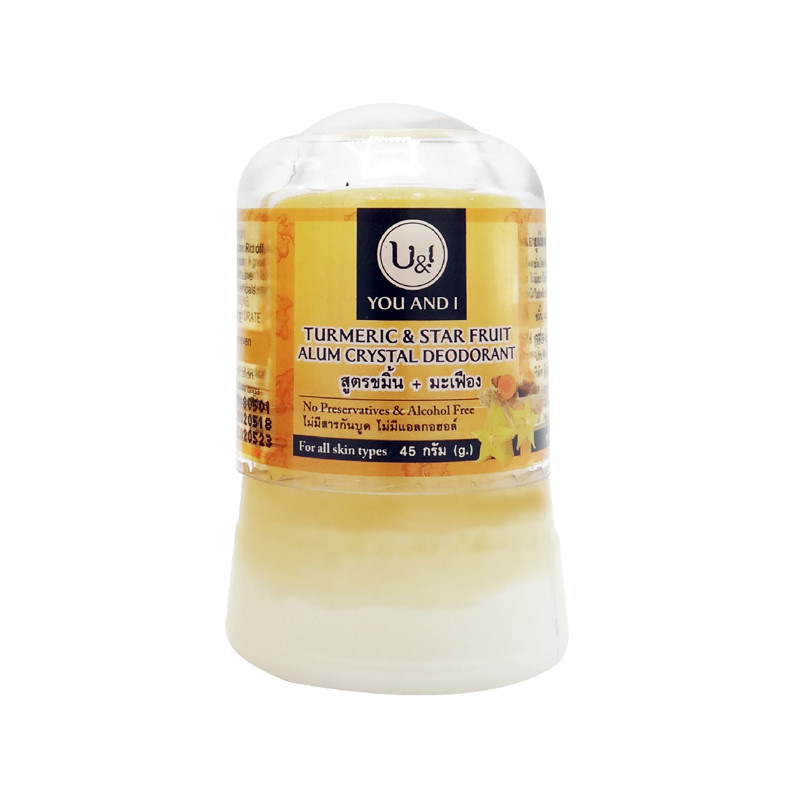 Prírodný kryštálový deodorant Kurkuma & Karambola U&I | 45 g / 80 g 1