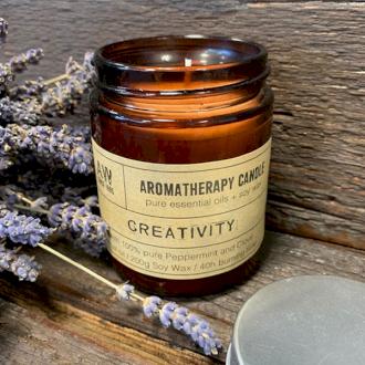 Aromaterapeutická sójová sviečka – kreativita 200 g