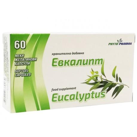 Eukalyptový olej, duševná aktivita, PhytoPharma, 60 kapsúl