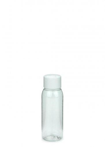 Recyklačná PET fľaša RIGOLETTO 60 ml číra so skrutkovacím uzáverom 24/410