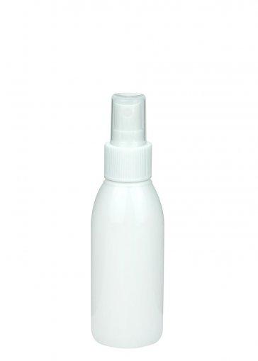 PET fľaša RIGOLETTO 100 ml biela s rozprašovačom 24/410