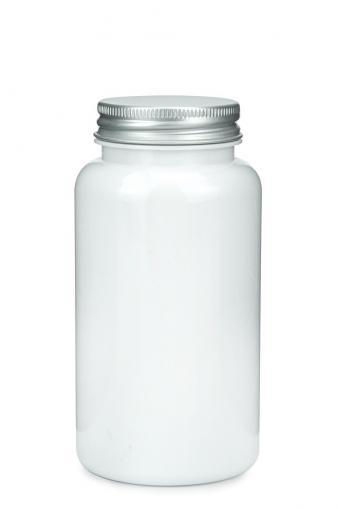 PET fľaša biela 200 ml 7 oz 45/400 s hliníkovým skrutkovacím uzáverom 45/400 s EPE vložkou