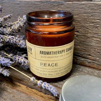 Aromaterapeutická sójová sviečka - mier
