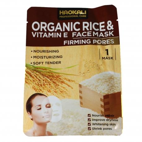 Haokali organická pleťová maska s ryžou a vitamínom E